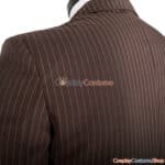 The 10th Doctor Outfit Complete Cosplay Costume With Brown Coat And Striped Suit 3